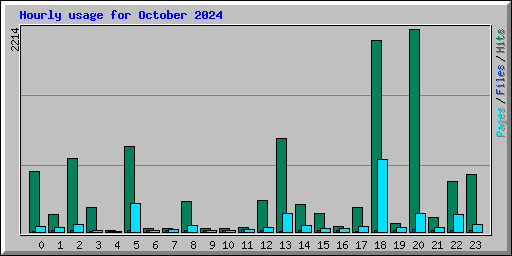 Hourly usage for October 2024